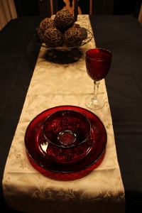 The Ruby Red Christmas Dishes